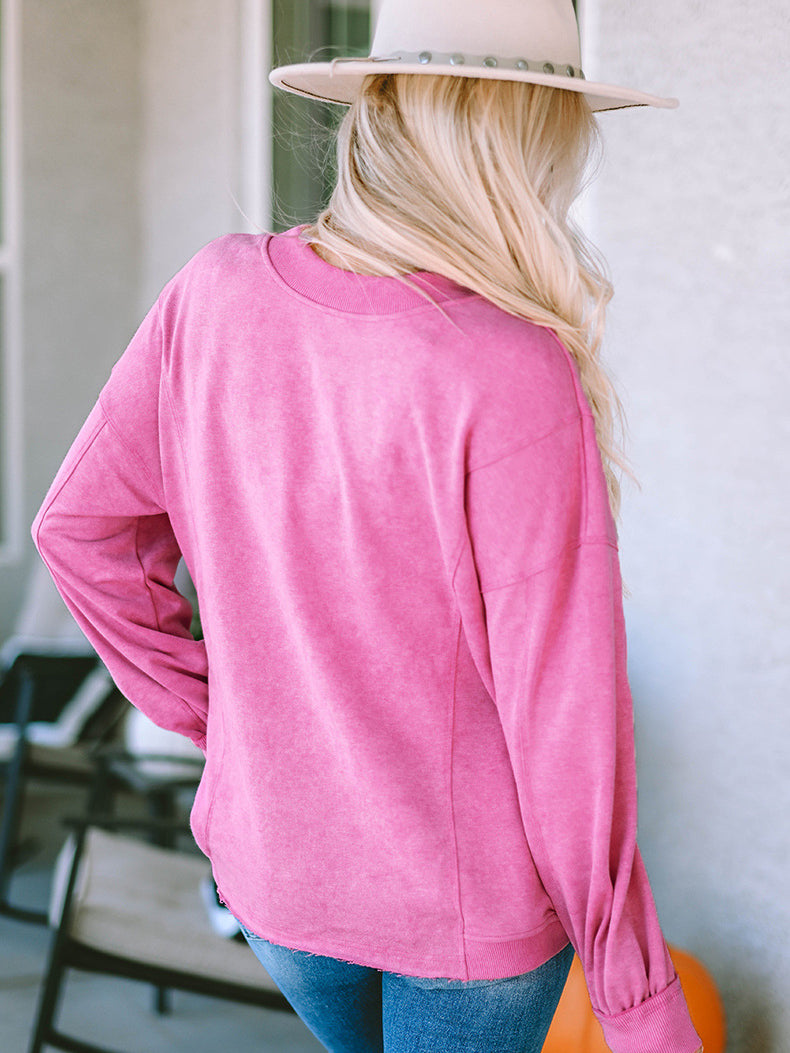 Women's Casual Y2K Reversible Design Style Open Back Sweatshirt