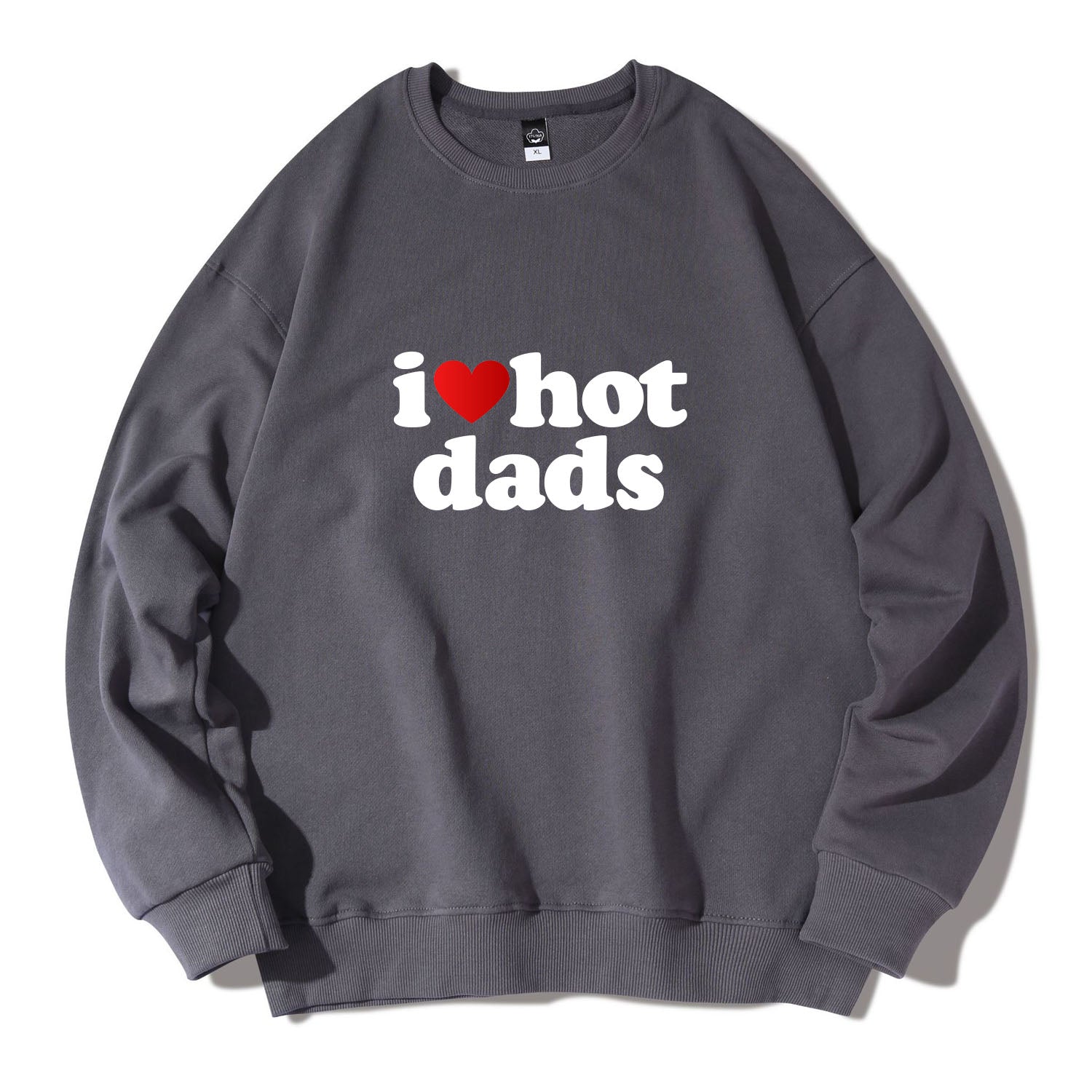 Oversized I Love Hot Dads Crewneck Sweatshirts