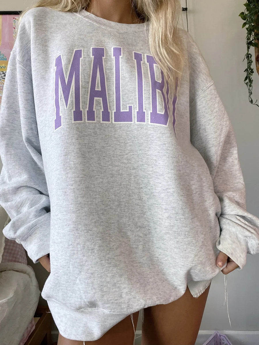 Ladies Malibu Crewneck Long Sleeve Sweatshirt