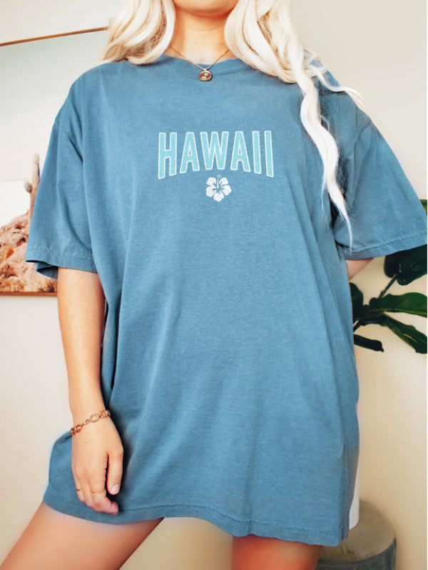 Ladies Beach Shirts Hawaii Printed Tees