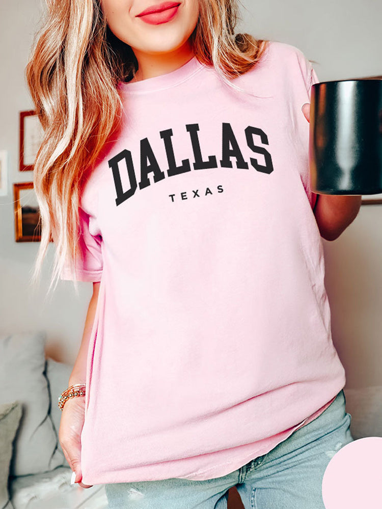 Ladies Dallas Texas Round Neck Shirts