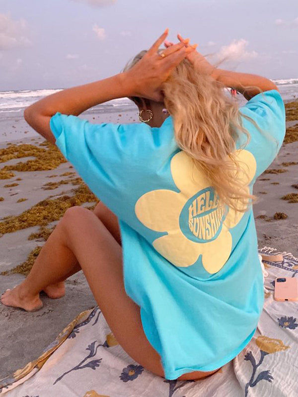 Funny Ladies Hello Sunshine Beach Shirts