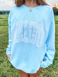 Ladies Malibu Printed Long Sleeve Sweatshirt