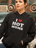 Trendy I Heart Hot Moms Hoodies