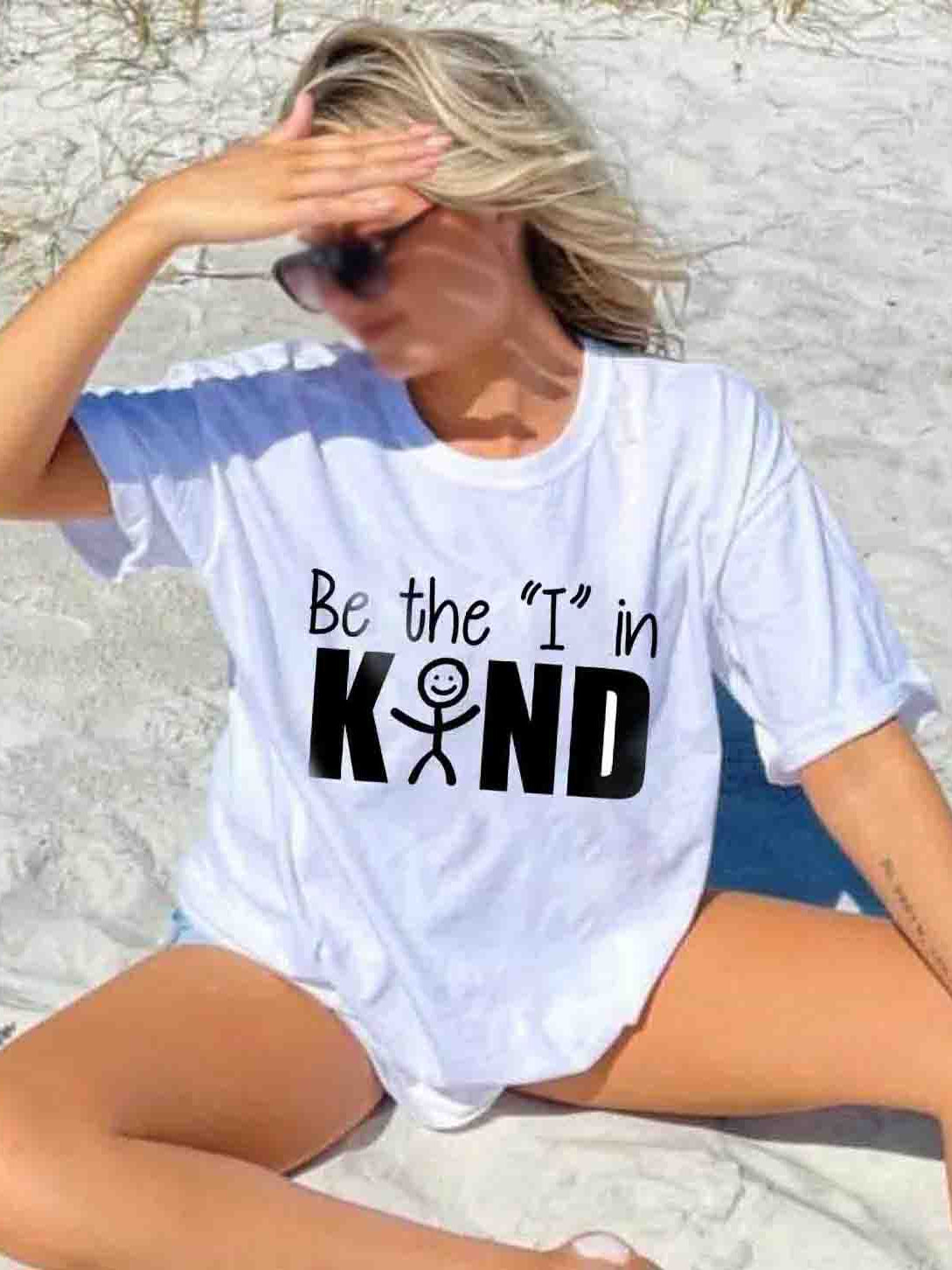Ladies Cute Be The "I" In Kind Printed Shirts