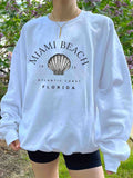Womens Miami Beach Florida Crewneck Sweatshirt