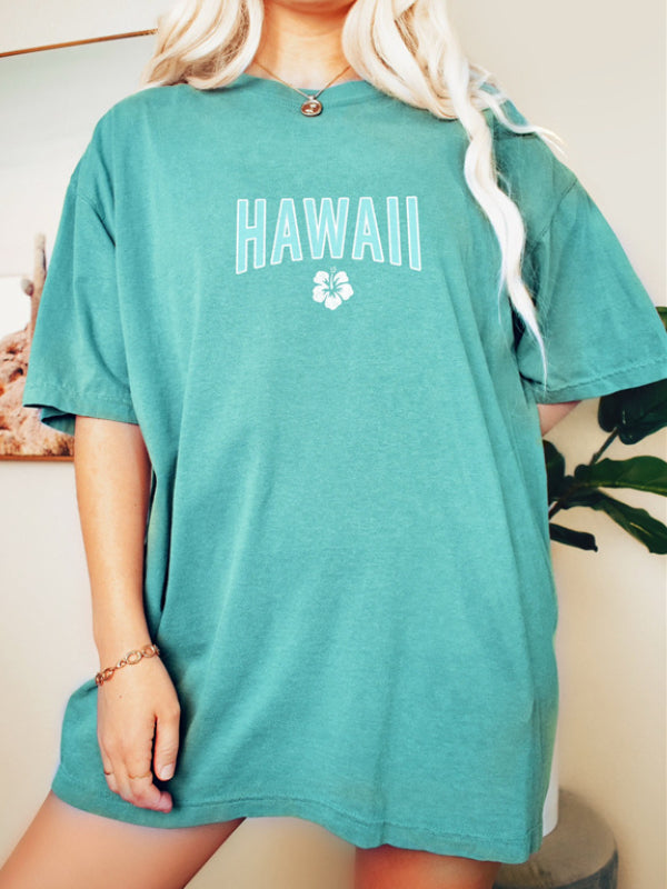 Ladies Beach Shirts Hawaii Printed Tees