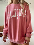 Preppy Ladies California Crewneck Sweatshirts