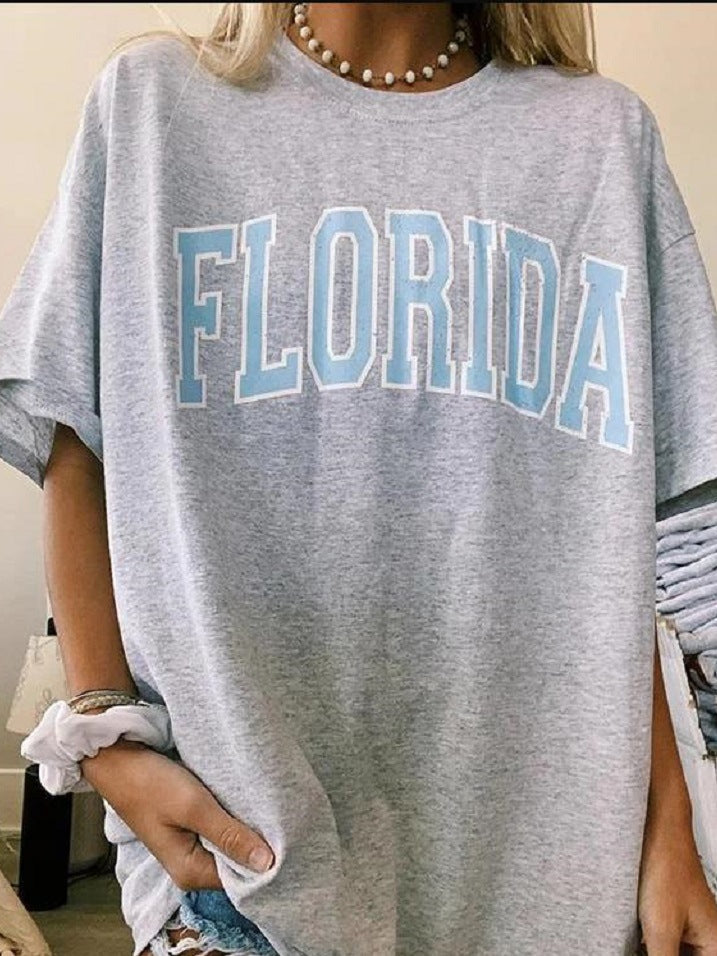 Womens Beach Shirt Florida Printed Tee