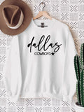 Womens Dallas Cowboys Printed Crewneck Sweatshirts