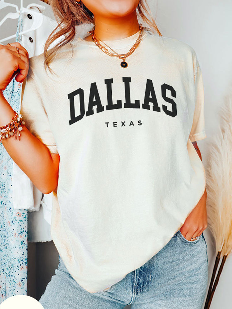 Ladies Dallas Texas Round Neck Shirts