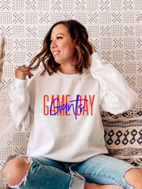 Womens Game Day Giants Crewneck Sweatshirt