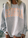 Womens Georgia Crewneck Sweatshirts