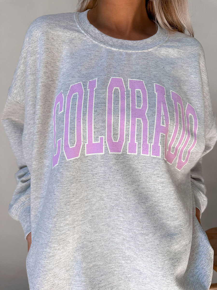 Ladies Colorado Printed Long Sleeve Sweatshirt